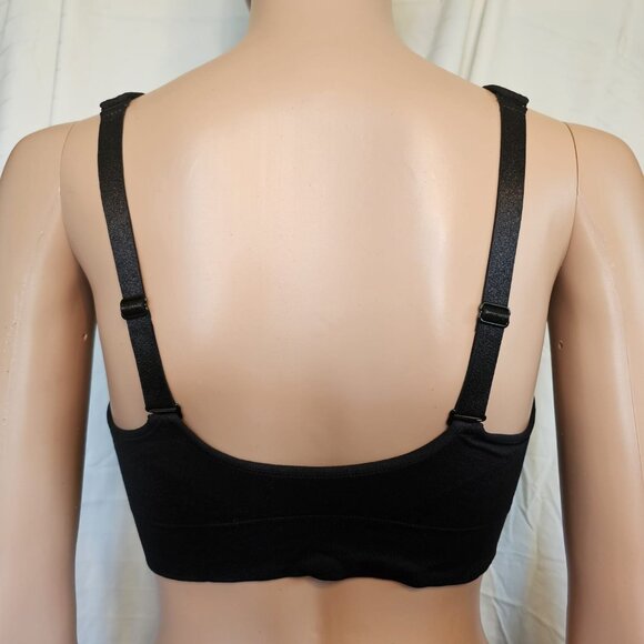 Puma Ladies’ Seamless Sports Bra, 2 Pack, Convertible  , Black /Gray, S,M,L,XL - Picture 4 of 16